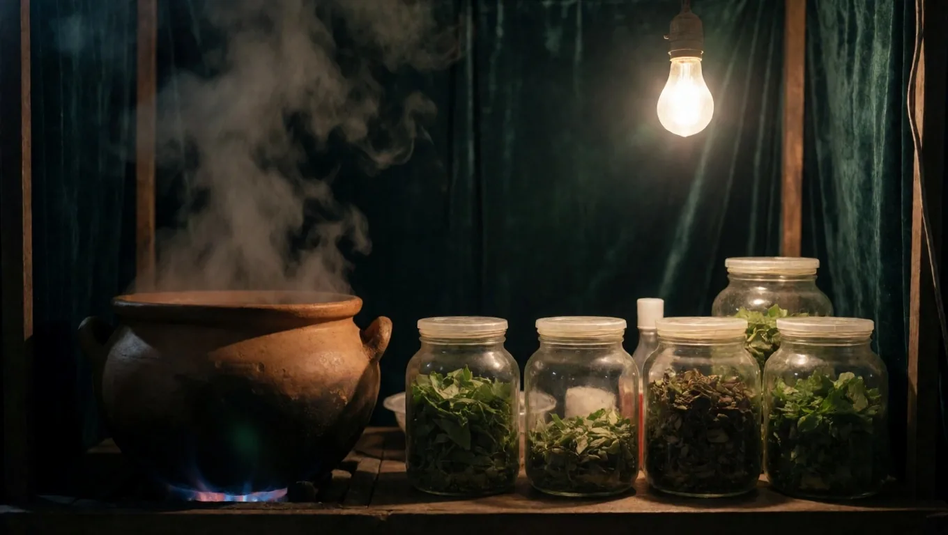 Jakarta night-market wellness stall